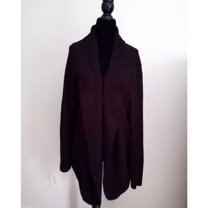 Ricki's | Cozy, Open Collared Black Cardigan